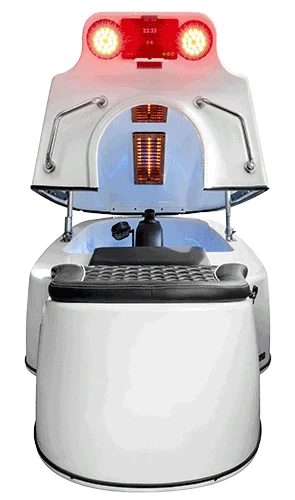 Stražnji pogled na Thermo Shape infraCOUCH bicikl za infracrveni trening